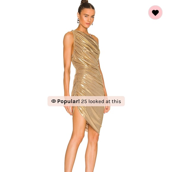 Norma Kamali Diana Dress Gold - Medium - Picture 2 of 4